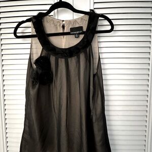 Women's Cynthia Rowley Sheer Layered Rose Slik Blouse Size M